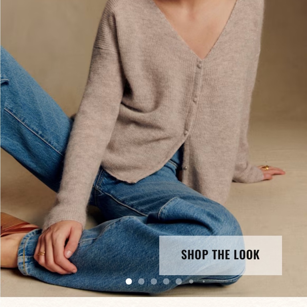 Sézane Soft Beige Cardigan